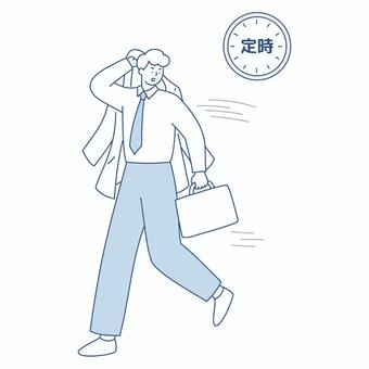 集中してパソコンを作業するビジネスマン 人物,男性,ビジネス,仕事,パソコン,オフィス,集中,作業,書類,タイピングのイラスト素材