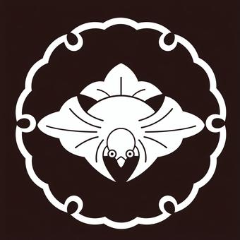 家紋 雀 家紋 雀 家紋,紋,紋章,雀,動物紋,文様,紋様,家系,血すじ,血統のイラスト素材