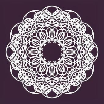 レース【円】 レース,シンプル,白,模様,丸のイラスト素材