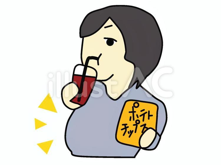 メタボ メタボ,大食い,食べ過ぎのイラスト素材