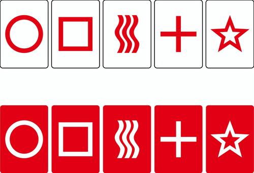 ESPカードc ESPカードc espカード,ゼナーカード,エスパーカード,超能力,カード,心理学,実験,esp,ゼナー,エスパーのイラスト素材