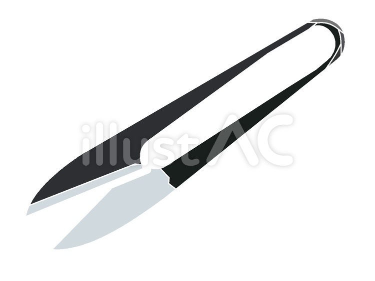 印象的な糸切りハサミのアイコン 糸切りハサミ,文房具,道具のイラスト素材