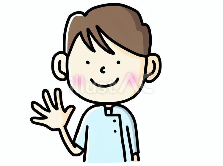 手を振る看護士さん02 看護士,手,手のひらのイラスト素材