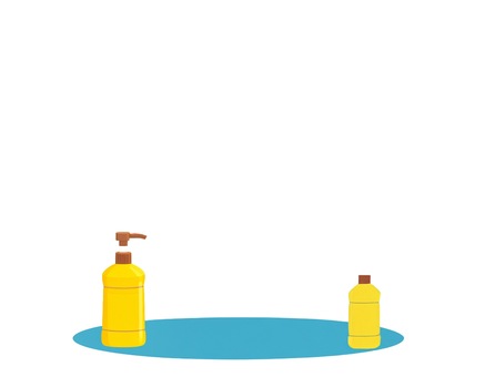 洗剤の背景イラスト ボトル,容器,プラスチックボトル,黄色いボトル,洗剤ボトル,シャンプーボトル,液体ソープ,ポンプボトル,キャップ付きボトル,詰め替え容器のイラスト素材