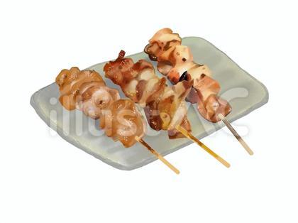 焼き鳥3本(小皿2)