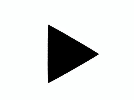 ボタン風右向きの三角矢印素材　動画 矢印,ポイント,注目,チェック,右,あしらい,アイコン,素材,シンプル,手書きのイラスト素材