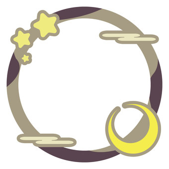 Illustration, icon ring, japanese style, decorative frame, 