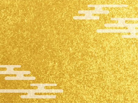 金箔背景雲あり 金,金色,金背景,ゴールド,ゴールド背景,金箔,金箔背景,金地,金和紙,金テクスチャのイラスト素材