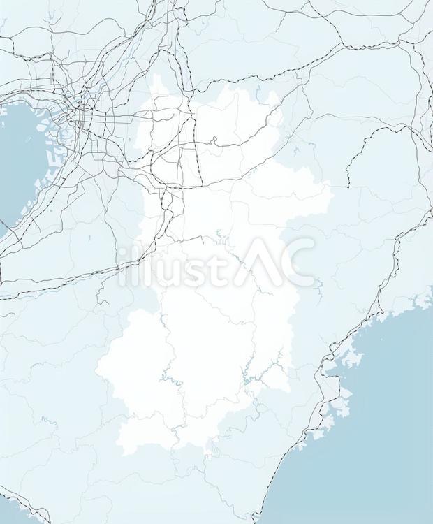 奈良県と周辺地域を含むロードマップ 奈良,奈良県,日本のイラスト素材