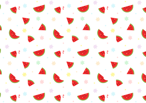 スイカのパターン背景イラスト05 夏,スイカ,背景,すいか,パターン,シームレス,壁紙,7月,8月,おしゃれのイラスト素材