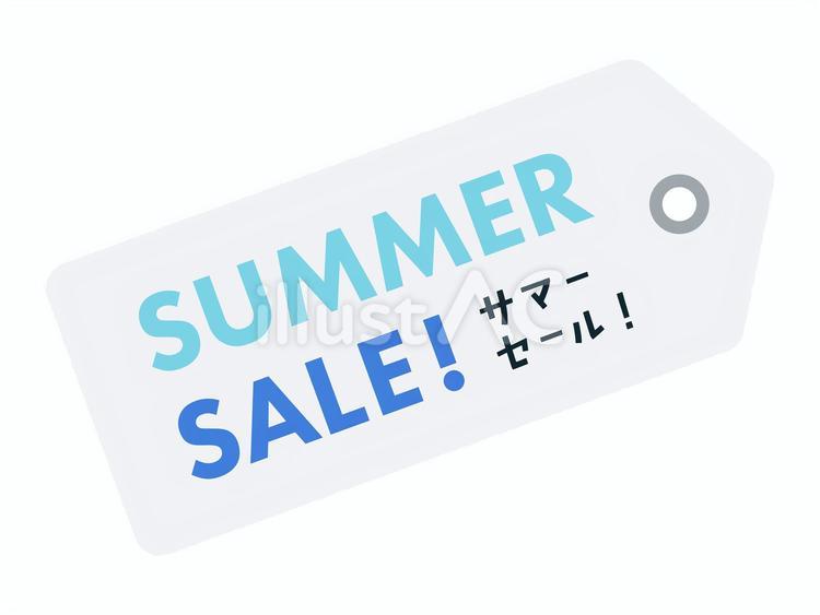 夏／サマーセールとタグのデザインアイデア タグ,見出し,夏のイラスト素材