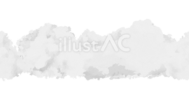 水彩風の空と雲　横シームレス　白黒 雲模様,雲,もあもあのイラスト素材