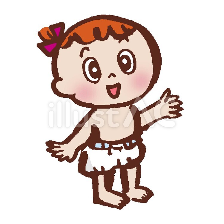 赤ちゃん ポーズ,立ちポーズ,たっちのイラスト素材