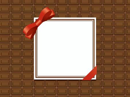 Realistic chocolate frame ribbon decoration, , JPG and AI