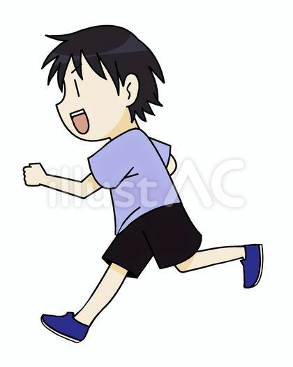 走る男の子