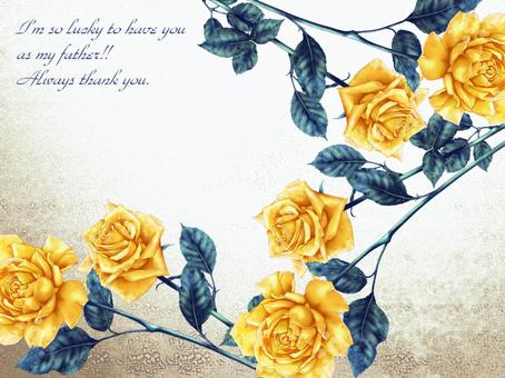 Yellow rose frame 1 with message, JPG and PNG Yellow rose frame 1 with message, father's day, dad, rose, JPG and PNG