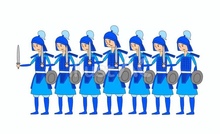 中国の武者軍団 戦士,兵士,兵隊のイラスト素材