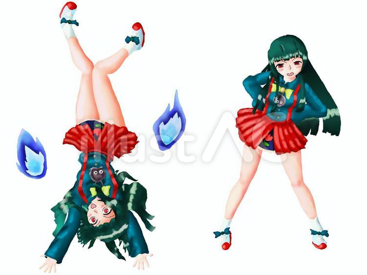 トイレの花子さんB【童話系】 トイレの花子さん,逆さ吊り,ばーのイラスト素材