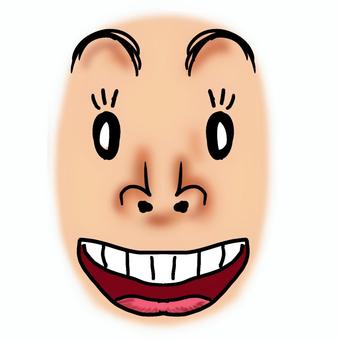 アホ面の表情パーツ アホ面,アホ,まぬけ,無能,無知,バカ,表情,感情,顔,顔面のイラスト素材