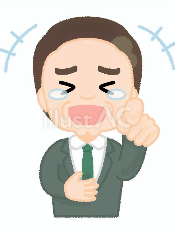 中年男性爆笑 男性,爆笑,大笑いのイラスト素材