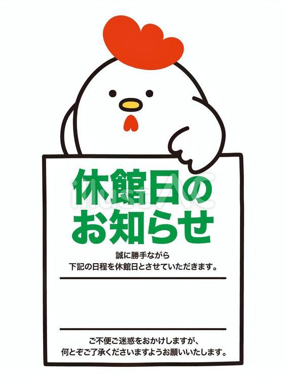 休館日のお知らせ 休館,臨時休業,休みのイラスト素材