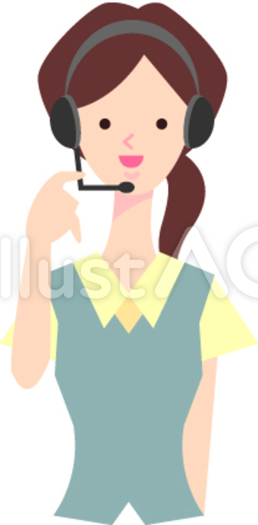 OLあみ　オペレーター オペレーター,あみ,オフィスのイラスト素材