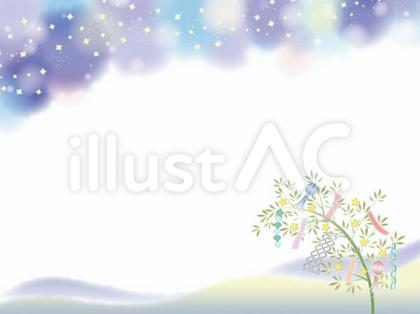 七夕の夜空のフレーム3