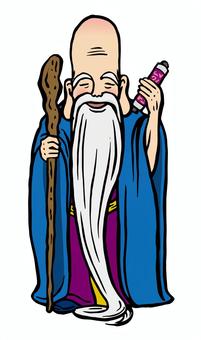 七福神 - 老人, JPG, PNG 和 AI 七福神 - 老人, seven lucky god, goats, ai, JPG, PNG 和 AI