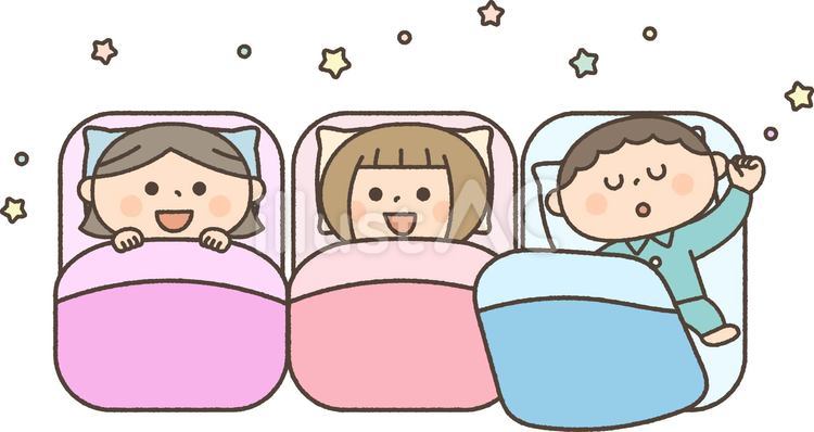 お泊まり会の子供達 人物,子供,幼児のイラスト素材