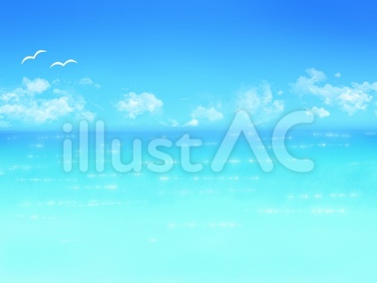 青い海と白い渡り鳥 背景