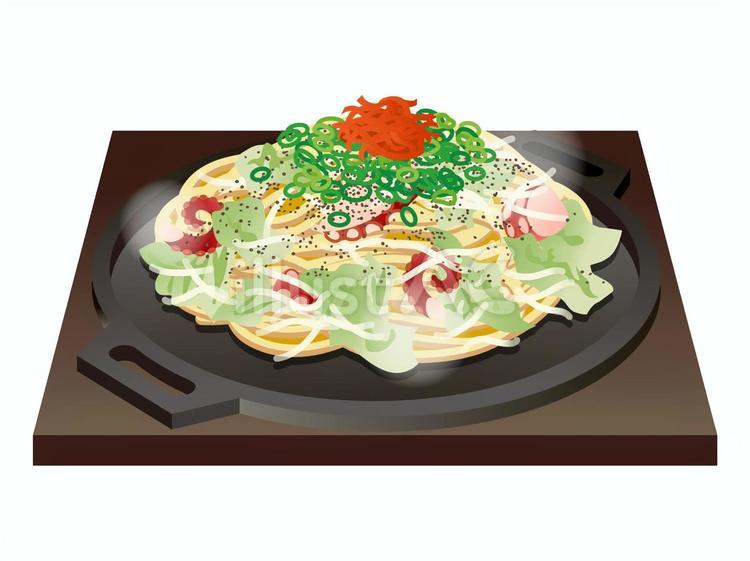 児島たこしお焼きそば 塩焼きそば,岡山県,児島のイラスト素材