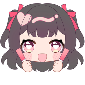 赤いペンライトを持つ女の子 美少女,ミニキャラ,ちびキャラ,デフォルメキャラ,かわいい,アニメ系のイラスト素材