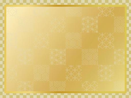 Golden background with Japanese pattern, New Year or New Year celebration, , JPG and AI