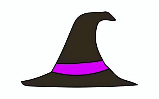 ハロウィンの帽子　紫バージョン ハロウィン,10月,秋,帽子,ハット,魔女,黒,被る,コスプレ,仮装のイラスト素材