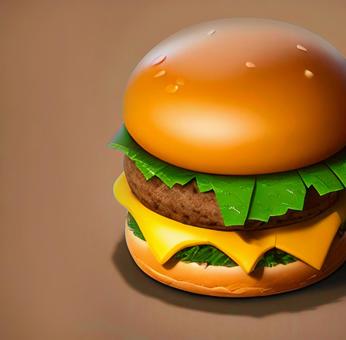 Hamburger illustration, Hamburger illustration, hamburger, food, fast food,