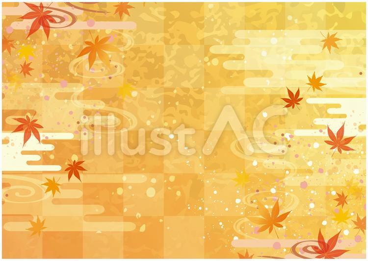 秋　紅葉　和風　背景　 秋,紅葉,背景のイラスト素材