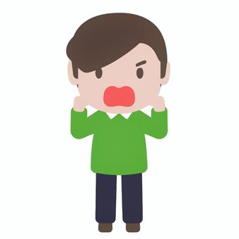 怒る男 男,怒る,怒り,表情,感情,不満,ストレス,怒鳴る,トラブル,緊張感のイラスト素材