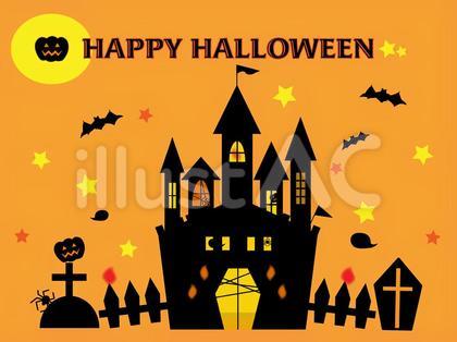背景 イベント ハロウィンのお城