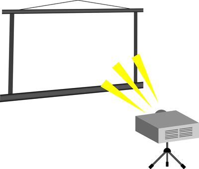 プロジェクター プロジェクター,プレゼン,発表,会議,電子機器,企画,投影,提案,スライド,ショーのイラスト素材