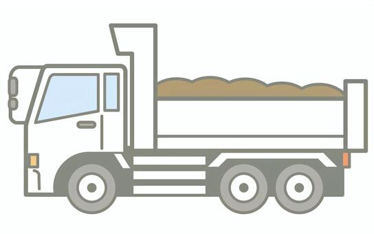 働く車　ダンプカー 働く車,トラック,ダンプ,土砂,砂利,砕石,運搬,運送,ダンプカー,建設機械のイラスト素材