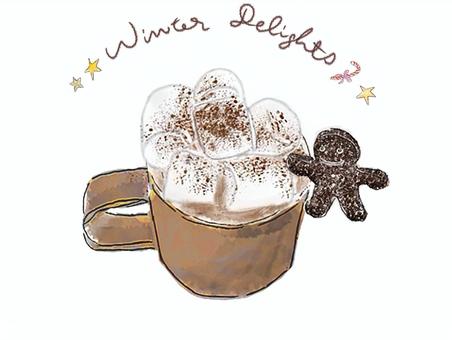 ジンジャーブレッド マシュマロ 冬 ラテ ジンジャーブレッド マシュマロ 冬 ラテ ジンジャーブレッド,マシュマロ,ココア,クッキー,クリスマス,ホリデー,ドリンク,スイーツ,マグカップ,手描きのイラスト素材