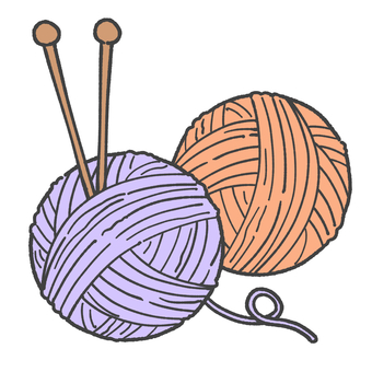 毛糸玉の手描きイラスト2 毛糸,手芸,手描き,毛糸玉,挿絵,かわいい,冬,編み物,手芸用品のイラスト素材