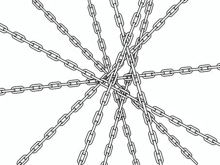 がんじがらめの鎖 鎖,チェーン,立ち入り禁止,通行禁止,危険,拘束,がんじがらめ,金属,3d,cgのイラスト素材