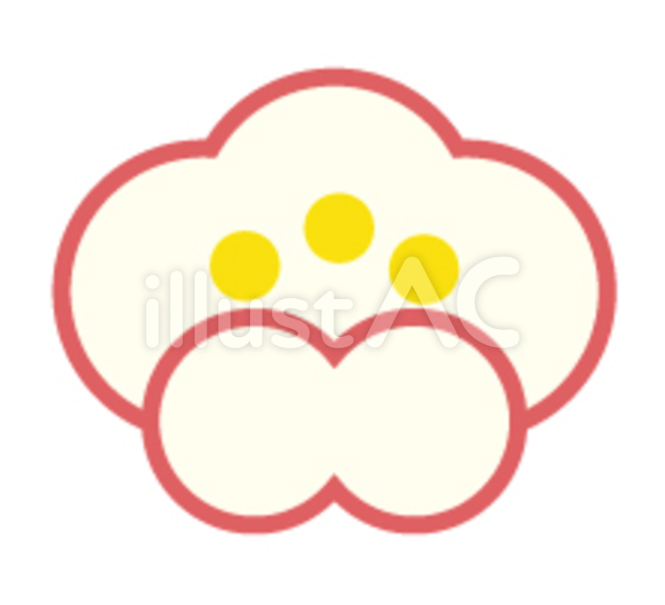 花-梅_14 梅,花,白のイラスト素材