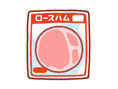 ハム ハム,ロースハム,食べ物,肉,手書き,サンドイッチ,朝食,昼食,夜食,朝ごはんのイラスト素材
