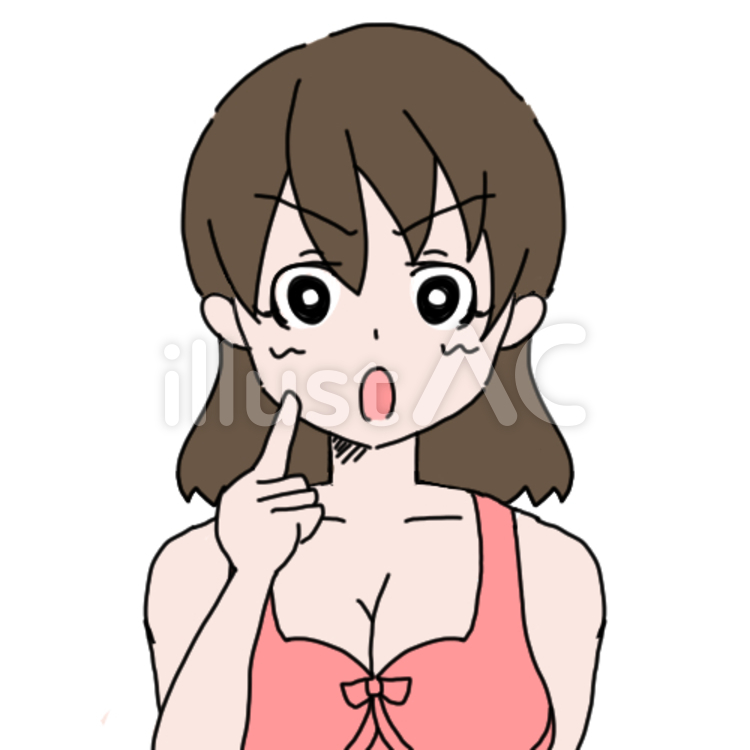 下着の女性（ピンク＿注意） 10代,注意する,20代のイラスト素材