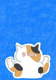困る三毛猫ちゃん 困る三毛猫ちゃん かわいい,困る,しょんぼり,しょぼん,がっかり,期待はずれ,呆れる,お手上げ,汗,だめのイラスト素材