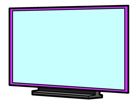 紫色モチーフのテレビアイコン 紫色モチーフのテレビアイコン テレビ,家電,機械のイラスト素材