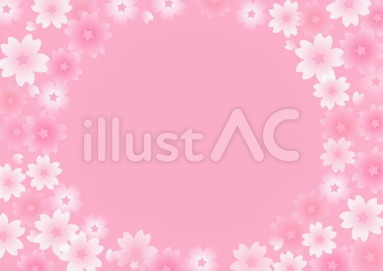 桜　飾り枠　フレーム 桜,飾り枠,フレームのイラスト素材