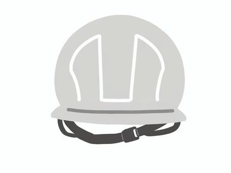 白いヘルメット ヘルメット,白色,作業,工事,安全,保護,主線なし,ポップ,可愛い,単体のイラスト素材